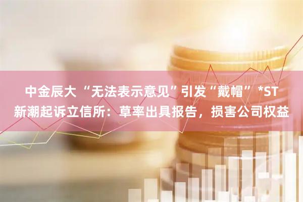 中金辰大 “无法表示意见”引发“戴帽” *ST新潮起诉立信所：草率出具报告，损害公司权益