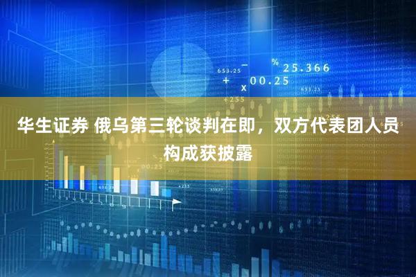 华生证券 俄乌第三轮谈判在即，双方代表团人员构成获披露