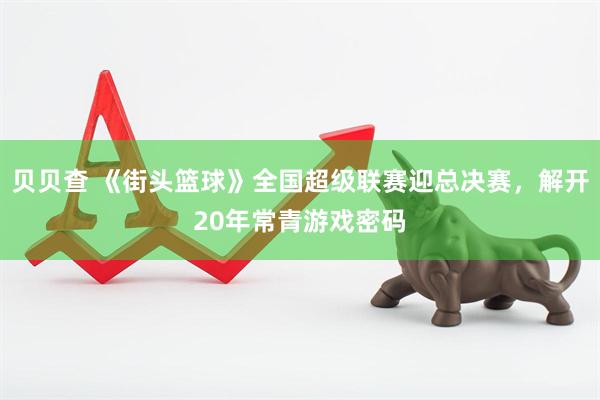 贝贝查 《街头篮球》全国超级联赛迎总决赛，解开20年常青游戏密码