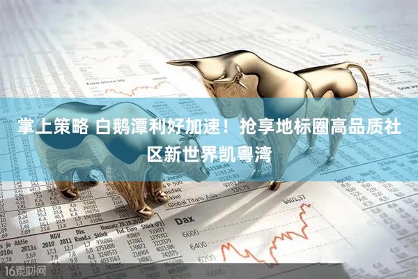 掌上策略 白鹅潭利好加速！抢享地标圈高品质社区新世界凯粤湾