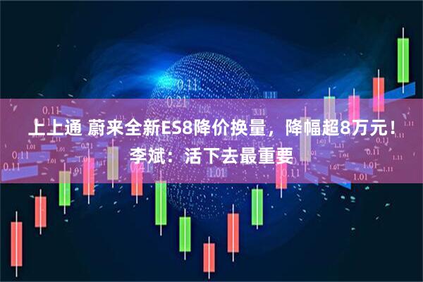 上上通 蔚来全新ES8降价换量，降幅超8万元！李斌：活下去最重要